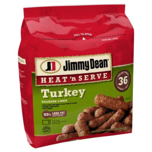 Jimmy Dean Heat 'N Serve Turkey Sausage Links, 36 Count