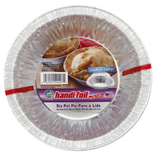 Handi Foil Eco-Foil Cook-N-Carry Pans & Lids, Pot Pie