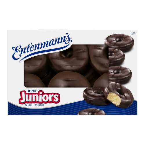 Entenmann's Rich Frosted Chocolate Donut Juniors, 12 count, 14 oz
