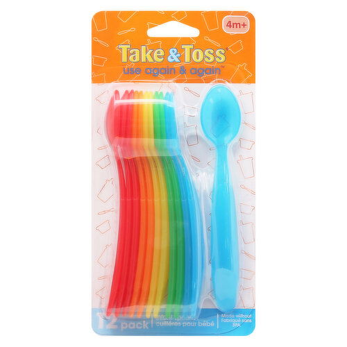 Take & Toss Infant Spoons, 4m+, 12 Pack