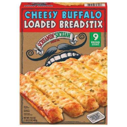 Screamin' Sicilian Pizza Co. Breadstix, Loaded, Cheesy Buffalo