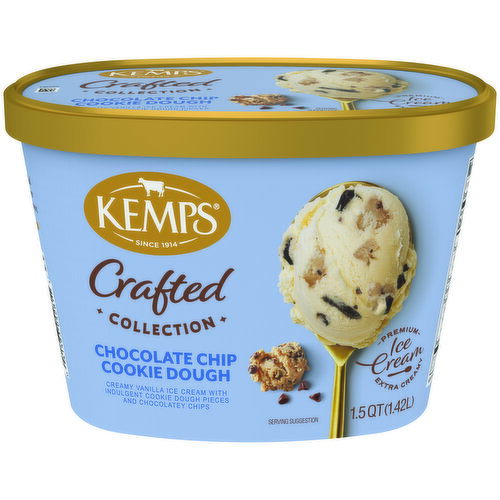Kemps Crafted Collection Crafted Collection Chocolate Chip Cookie Dough Ice Cream