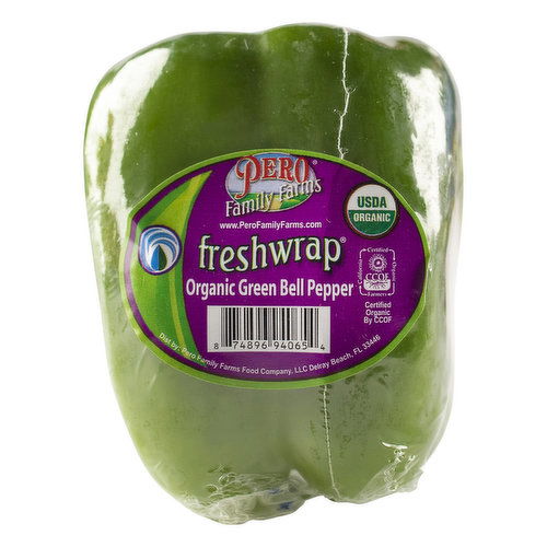 Pero Family Farms Freshwrap Bell Pepper, Organic, Green