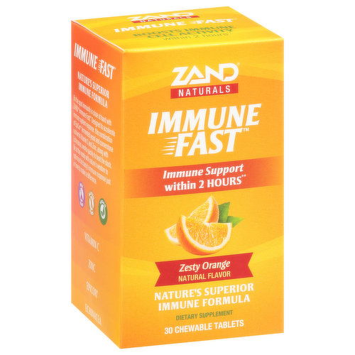 Zand Naturals Immune Fast, Zesty Orange, Tablets