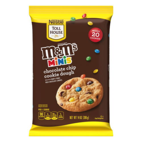 Toll House Cookie Dough, Chocolate Chip, M&M's Minis