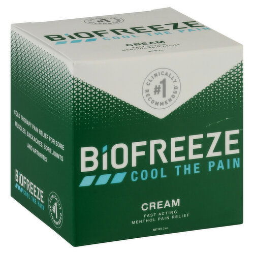 Biofreeze Cream, Pain Relief, Menthol