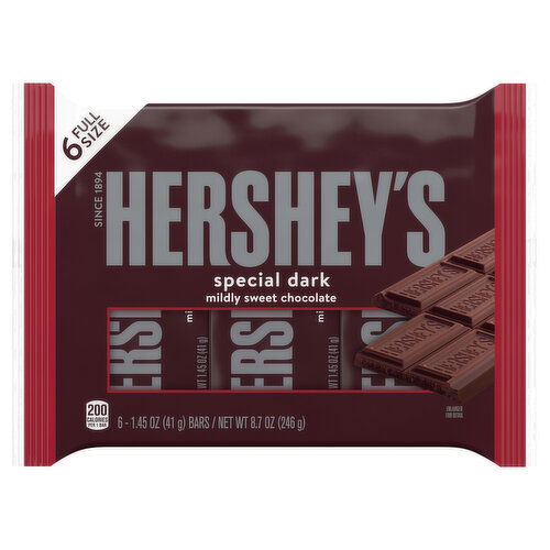 Hershey's Chocolate, Special Dark, Mildly Sweet, Full Size