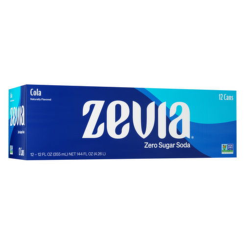 Zevia Soda, Zero Sugar, Cola