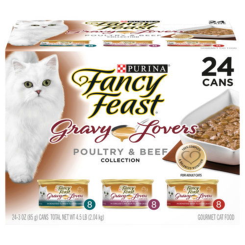 Fancy Feast Gravy Lovers Gravy Wet Cat Food Variety Pack, Gravy Lovers Poultry & Beef Feast Collection