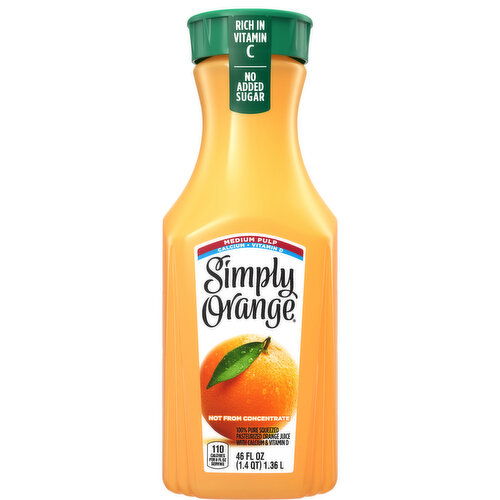 Simply Juice, Orange, Medium Pulp