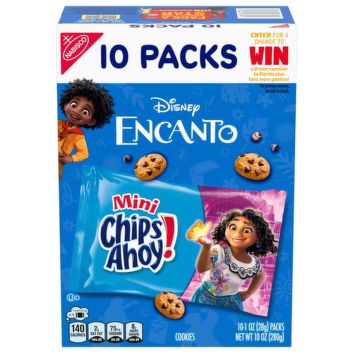 CHIPS AHOY! Mini Original Chocolate Chip Cookies, 10 Snack Packs