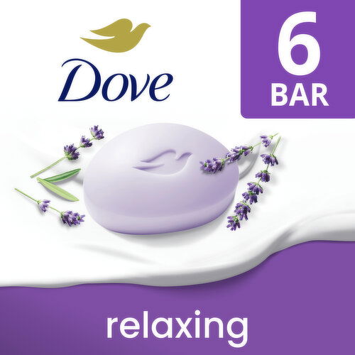 Dove Beauty Bar Soap Relaxing Lavender Oil & Chamomile