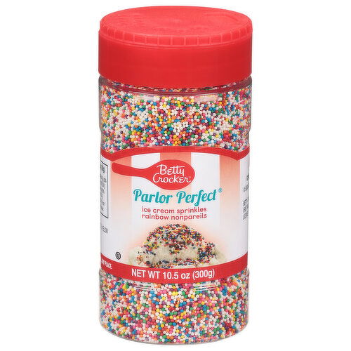 Betty Crocker Parlor Perfect Ice Cream Sprinkles, Rainbow Nonpareils