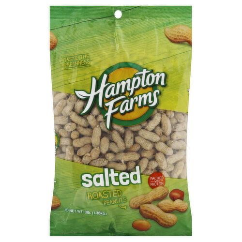 Hampton Farms Peanuts, Roasted, Salted