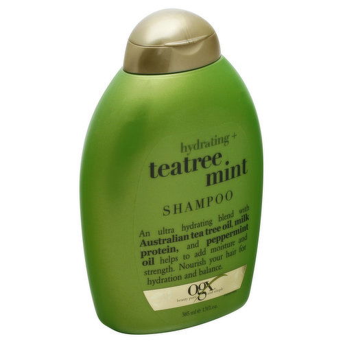 OGX Shampoo, Hydrating + Teatree Mint