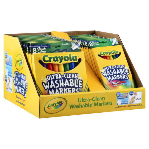 Crayola Color Max Markers, Ultra Clean, Washable, Broad Line