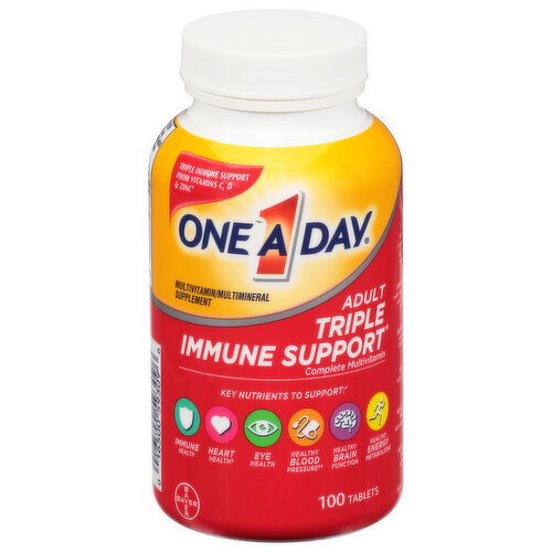 One A Day Complete Multivitamin, Triple Immune Support, Adult, Tablets