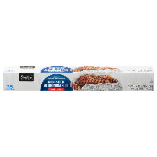 Essential Everyday Aluminum Foil, Non-Stick, Heavy Duty