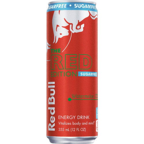 Red Bull Red Edition Sugar Free Energy Drink, Watermelon, 114mg Caffeine