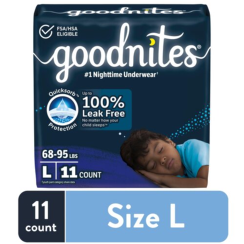 Goodnites Large (68-95 lbs) Boys Underwear