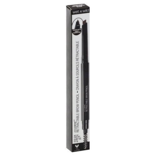 Wet n Wild Ultimate Brow Brow Pencil, Retractable, Medium Brown 627A