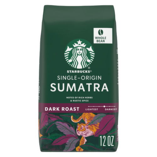 Starbucks Whole Bean Coffee, Sumatra, Dark Roast