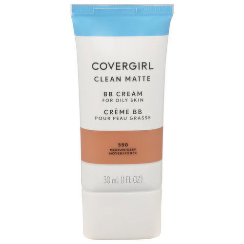 CoverGirl BB Cream, for Oily Skin, Clean Matte, Medium/Deep 550