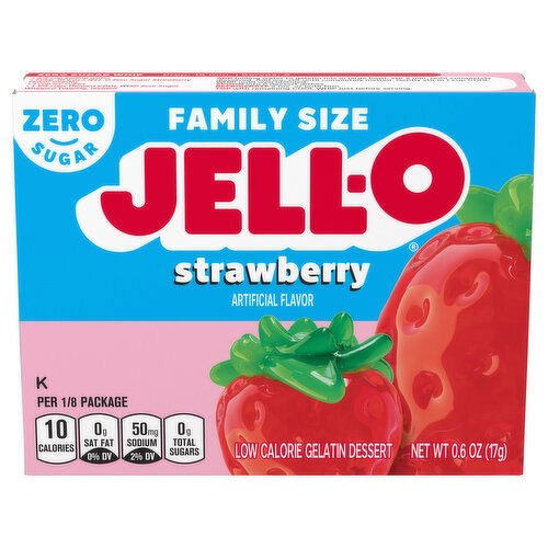 Jell-O Zero Sugar Strawberry Flavor Gelatin