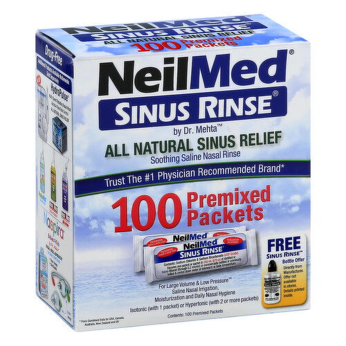 NeilMed Sinus Rinse Saline Nasal Rinse, Premixed Packets