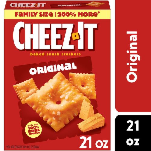 Cheez-It Cheese Crackers, Original, Family Size