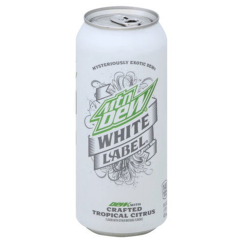 Mountain Dew White Label Soda, with Crafted Tropical Citrus