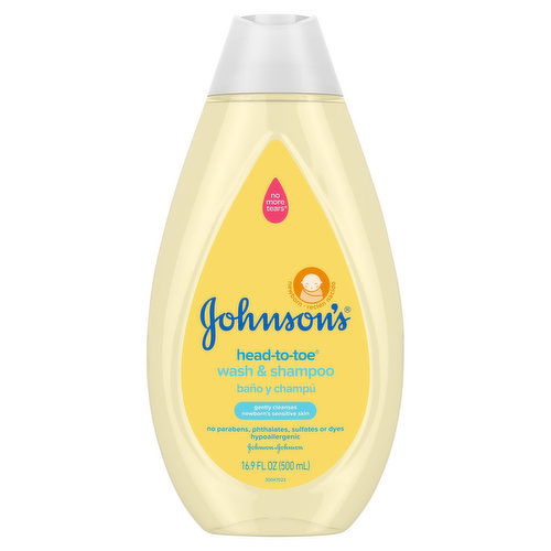 Johnson's Wash & Shampoo, Head-to-Toe, Newborn