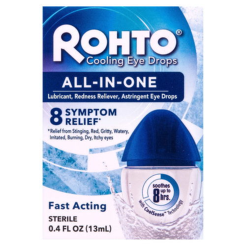 Rohto Cooling Eye Drops, All-in-One