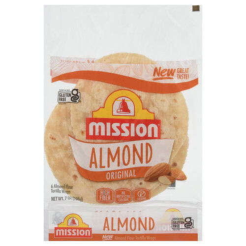 Mission Tortilla Wraps, Almond Flour, Original