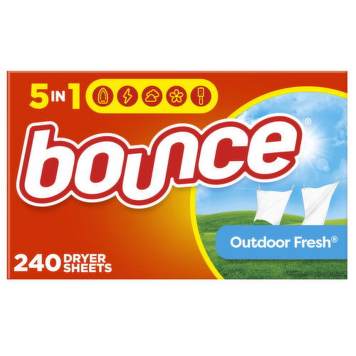 Bounce Fabric Softener Sheets, Outdoor Fresh Scent