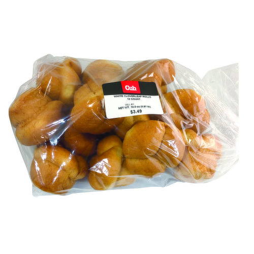 Cub Bakery White Cloverleaf Rolls
12 Count