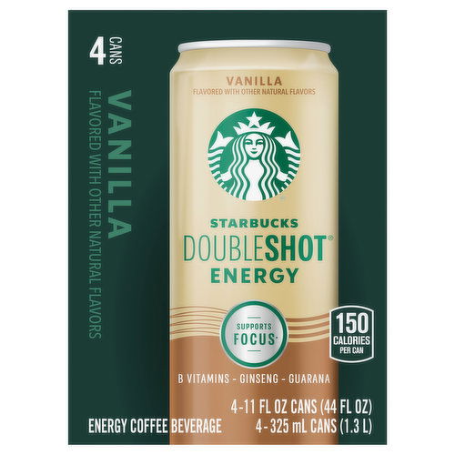 Starbucks Double Shot Energy Coffee Beverage, Vanilla