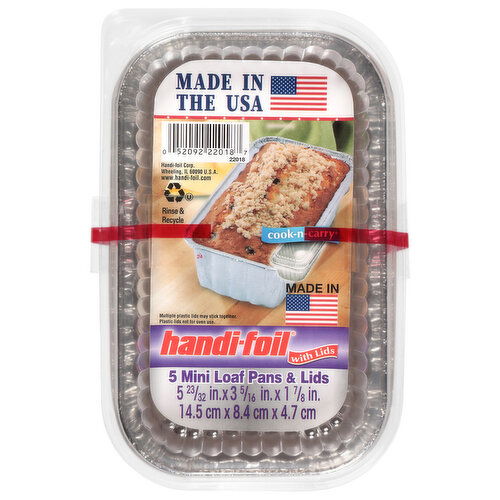 Handi-Foil Loaf Pans & Lids, Mini