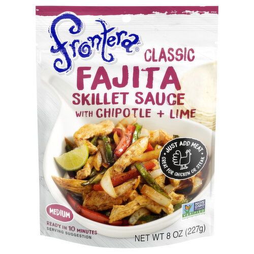 Frontera Fajita Skillet Sauce, with Chipotle + Lime, Classic, Medium