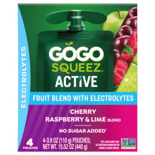 GoGo Squeez Fruit Blend, Cherry Raspberry & Lime