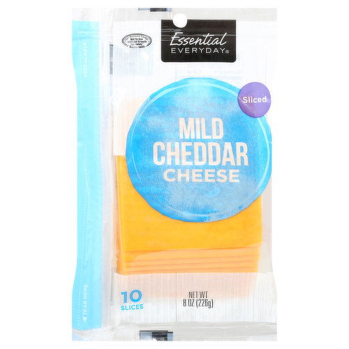 Essential Everyday Cheese, Mild Cheddar, Sliced