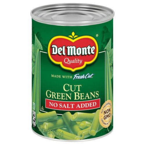 Del Monte Cut Green Beans, No Salt Added