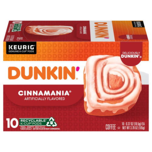 Dunkin' Coffee, Cinnamania, K-Cup Pods