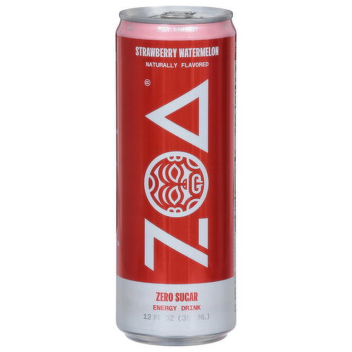 Zoa Energy Drink, Zero Sugar, Strawberry Watermelon