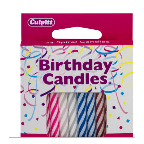 Culpitt Birthday Candles Colors Spirals