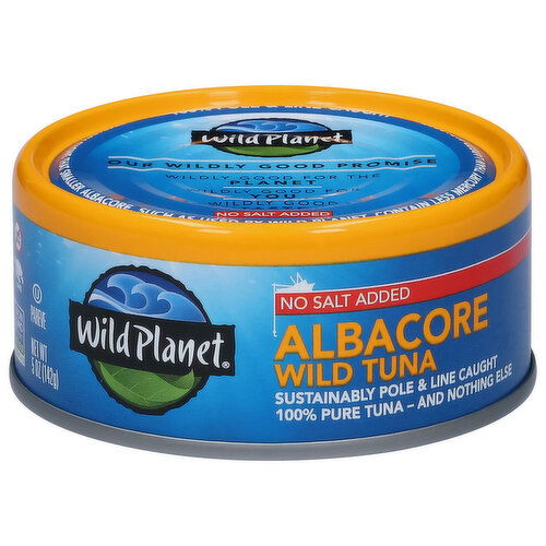 Wild Planet Wild Tuna, No Salt Added, Albacore