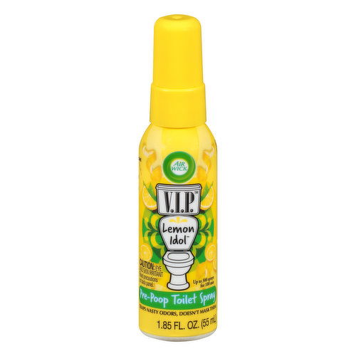 Air Wick V.I.P. Toilet Spray, Pre-Poop, Lemon Idol