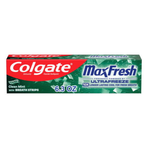 Colgate Max Fresh Whitening Toothpaste With Mini Breath Strips