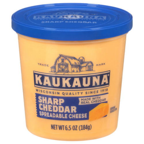 Kaukauna Kaukauna Sharp Cheddar Spreadable Cheese Cup 6.5oz