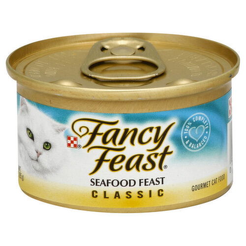 Fancy Feast Cat Food, Gourmet, Classic, Seafood Feast